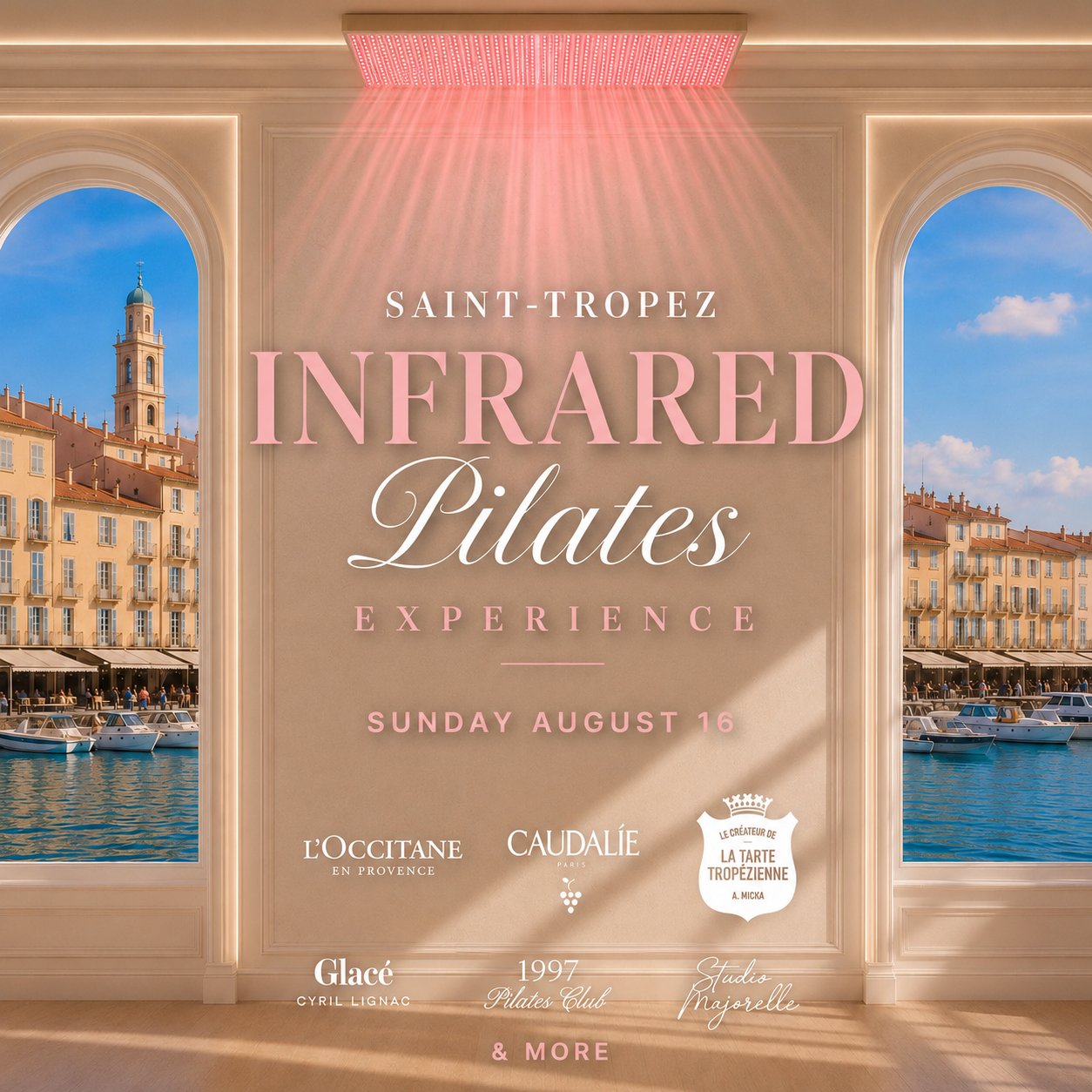 Sunday August 16th EVENT ~ SAINT-TROPEZ/ Saint-Tropez Infrared light therapy Pilates - 10 a.m