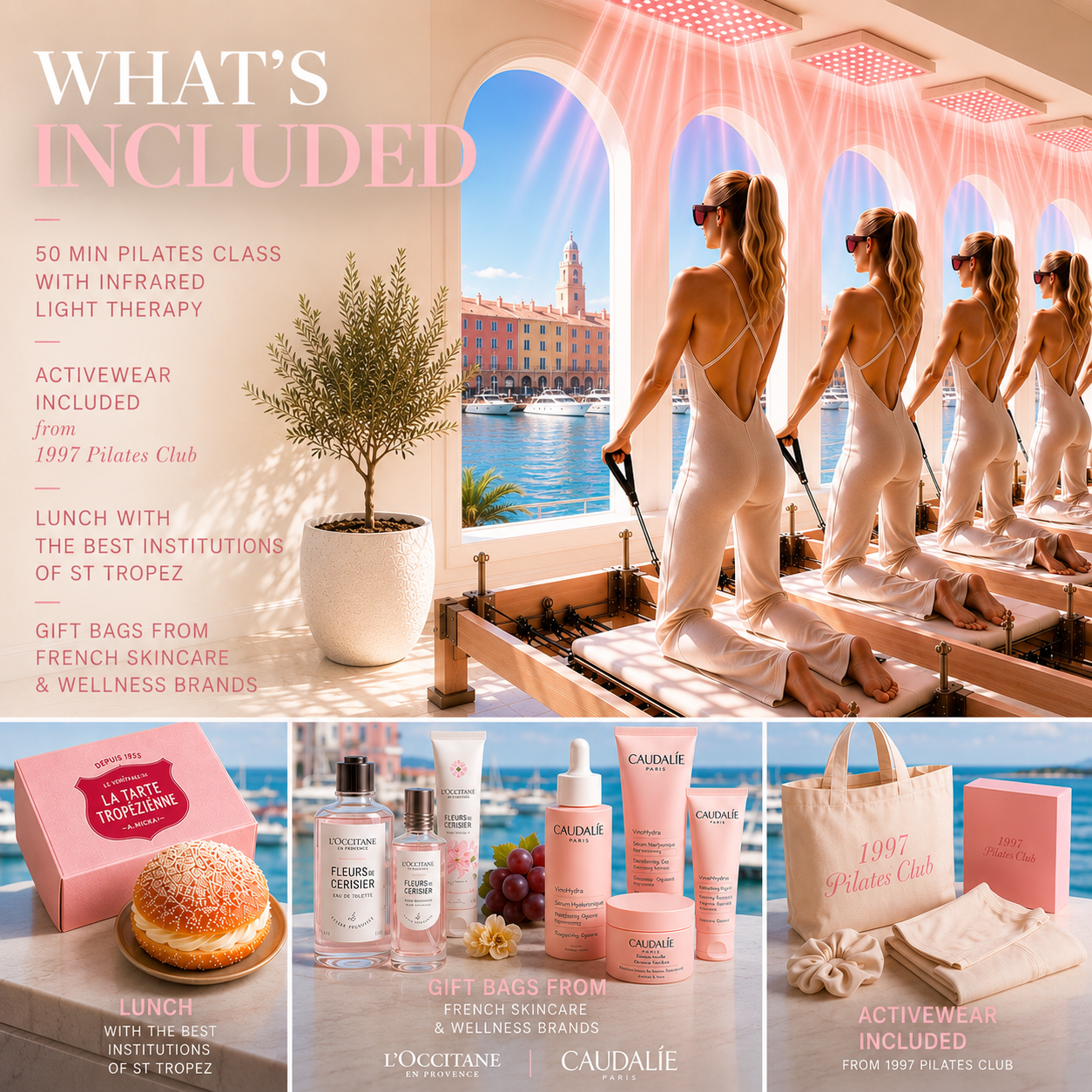 Sunday August 16th EVENT ~ SAINT-TROPEZ/ Saint-Tropez Infrared light therapy Pilates - 10 a.m