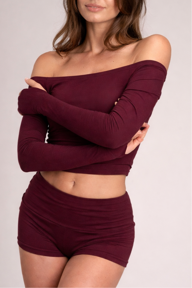 Top Santa Barbara coloris burgundy